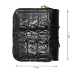 Kích thước ví nữ da cá sấu mini màu đen