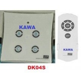 Điều khiển từ xa 4 kênh, mặt vuông có nút ấn tại chỗ, công nghệ hồng ngoại Kawa DK04S