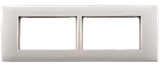 Khung viền ngang đôi ghép trái phải, mặt sáu công tắc ổ cắm cỡ S Simon Series 52 52L0