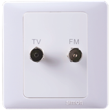 Bộ ổ cắm FM và ổ cắm TV có chống nhiễu, dải tần rộng (5-1000MHz), kết nối đầu ra chuẩn F Simon Series 50 55118
