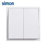 Module Công tắc đôi vuông một chiều màu trắng Simon Series i7 701021