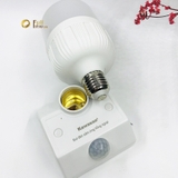 Combo đui đèn cảm ứng hồng ngoại và đèn LED BULB trụ thân nhựa cao cấp Kawasan SS68-T120-40W