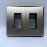 Khung mặt ổ điện cỡ XL, M, S, L chữ nhật màu bạc đục Simon Series 51A H118-57