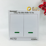 Công tắc không dây gắn dán tường 2 nút điều khiển từ xa kawa RCT2