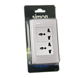 Bộ ổ cắm đôi đa tiêu chuẩn 10A 250V Simon Series 52 52801