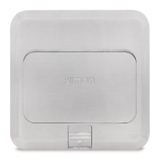 Ổ cắm âm sàn màu bạc gồm 2 ổ cắm điện thoại Simon TD120F6H