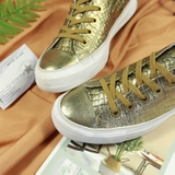 Converse thấp cổ da vàng