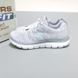 Skechers knit thấp cổ vải ghi STVG001