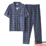 bo-pijama-nam-quan-dai-tay-ngan-thun-cotton-qm754