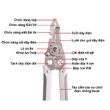 Kìm tuốt dây điện đa năng 12 trong 1