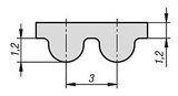 Dây curoa HTD3M, Timing Belts, HTD3M