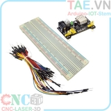 Combo nguồn, dây cắm và breadboard