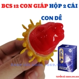 Bao cao su 12 con giáp hộp 2 cái cao cấp, hình đầu thú phong thủy, gai bi độc lạ, nghộ nghĩnh, tuyển sỉ