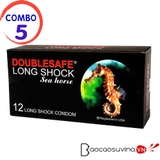 Bao cao su Cá Ngựa Doublesafe Long Shock Sea Horse ( Combo 2 hộp x 12 cái )