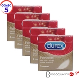 Bao Cao Su Durex Fetherlite ( Combo 5 hôp x 3 cái )