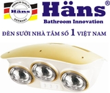 Đèn sưởi Hans loại 3 bóng