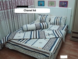 Ga trải giường Chanel Kẻ-Loại 1.6x2m