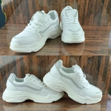 Giày thể thao nữ màu trắng phối kẻ  Size 38 (B52-211118-38)