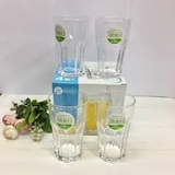 Set 4 cốc thủy tinh 240ml họa tiết pha lê của Nhật