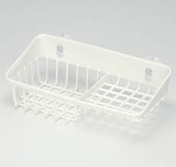 Giá để giẻ rửa bát 2 ngăn dạng lưới màu trắng Inomata của Nhật