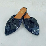 Sục nữ thời trang họa tiết Gucci thắt nơ Size 36 (U16-191118-36)