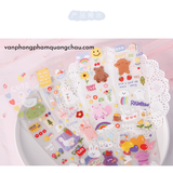 Sticker trong cầu vồng trang trí sổ, album, vật dụng - (Bản 6cm x 35cm)