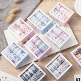 Băng dính washi trang trí đồ handmade - Hộp 10 cuộn_S197