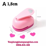 Bấm giấy hình tim trang trí (size 1,5cm) - Craft Punch_CT57