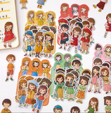 Sticker chibi outfit đời thường dễ thương_S210