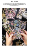 Sticker pet hoa vintage trang trí ánh nhũ - Set 03 tấm