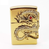 Hộp Quẹt Zippo Rồng Có Ngọc Cao Cấp