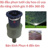 Bộ đầu phun usa đa năng chỉnh góc 0 đến 360 độ