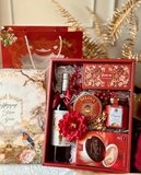 Set Quà Tết Hộp + Túi MS05 ĐỎ