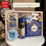 Set Quà Tết Khay Gỗ Ren Không Rượu MS29