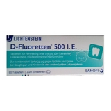 Vitamin D-Fluoretten 500 IE bổ sung D3 để trẻ giai đoan 17 ngày tuổi - 2 tuổi hấp thụ canxi tốt hơn