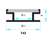 Thanh nhôm cho đèn led T43