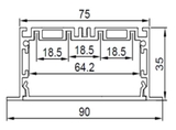 Thanh nhôm cho led TN34