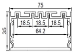 Thanh nhôm cho led TN36