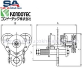 Rùa kéo xích 0.5 tấn Kondotec KT-GT 0.5