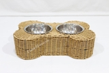 Wicker Pet Bowls - CH4733A-1BR