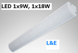 LLPCW/1S/1L Đèn Led batten chụp mica