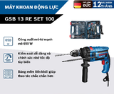 Bộ máy khoan động lực Bosch GSB 13 RE SET 100 chi tiết