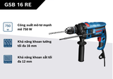Máy khoan động lực Bosch GSB 16 RE (Hộp nhựa)