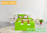 Bộ chăn ga gối Everon Baby set - Monkey