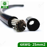 Dây Silicon Đen chịu nhiệt loại to(4AWG - 25mm2) chống cháy, chịu dòng cao Dây Silicon Đen chịu nhiệt loại to(4AWG - 25mm2) chống cháy, chịu dòng cao
