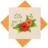 thiệp hoa handmade 29 (thiệp giấy cuộn)