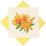 thiệp hoa handmade 31 (thiệp giấy cuộn)