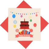 Thiệp sinh nhật handmade độc đáo 08 (thiệp giấy cuộn)