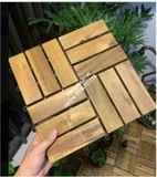 Vỉ gỗ tự nhiên ốp sàn ban công màu gỗ loại thường