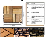 Vỉ gỗ tự nhiên ốp sàn ban công màu gỗ loại thường